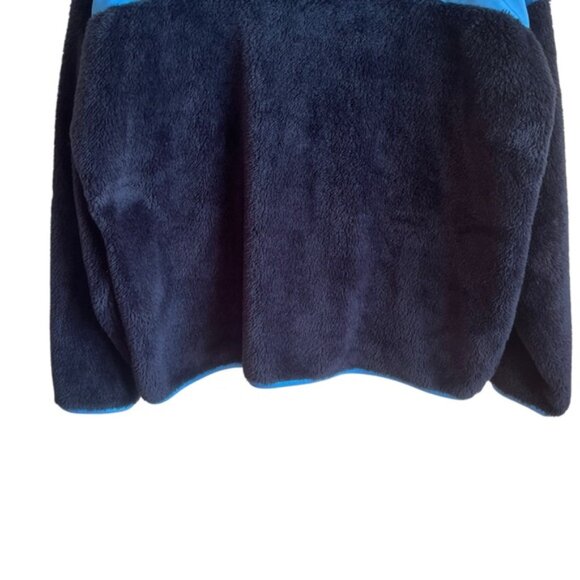 J.Crew Superplush Sherpa Full-zip Jacket Large Navy Blue Yellow - Picture 7 of 12